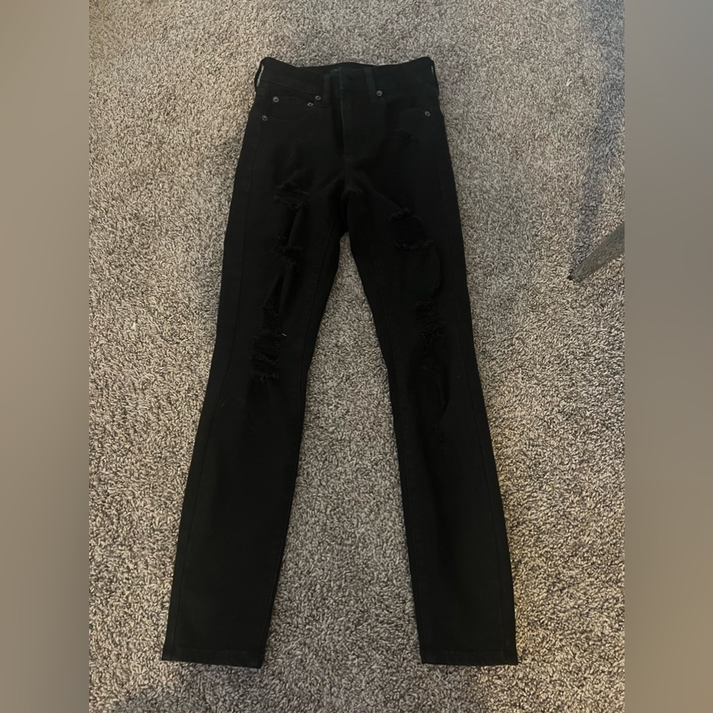 American Eagle Black ripped jeans